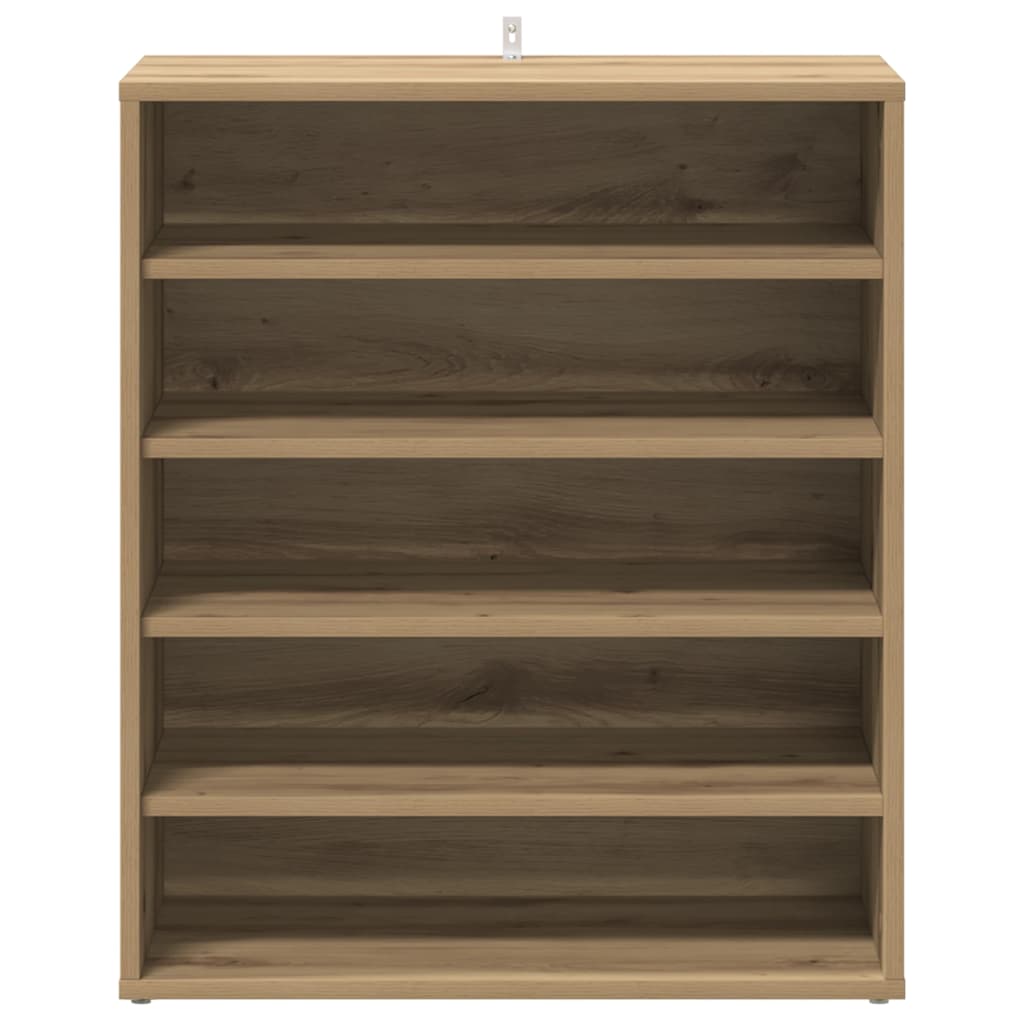 vidaXL Shoe Cabinet 60 x 35 x 70 cm Artisan Oak 5 shelves 5
