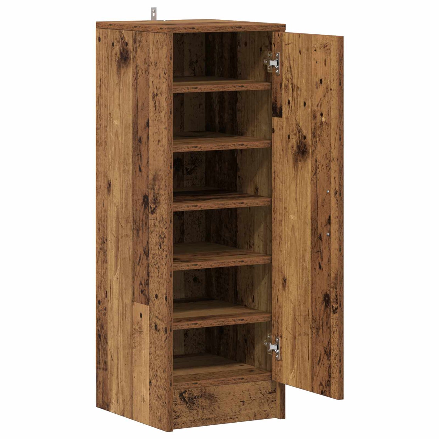 vidaXL Shoe Cabinet 32 x 35 x 92 cm Old Wood 4