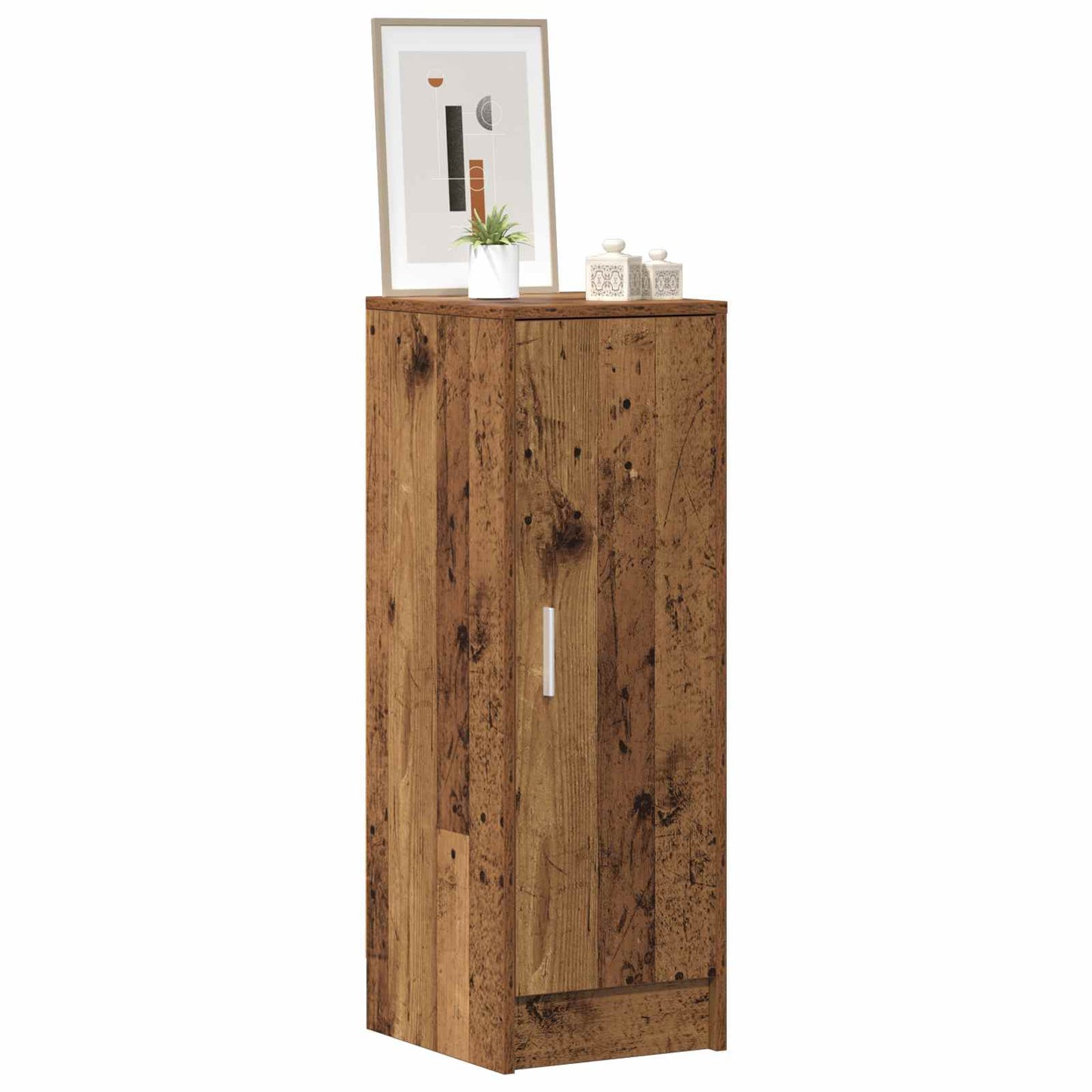 vidaXL Shoe Cabinet 32 x 35 x 92 cm Old Wood 3