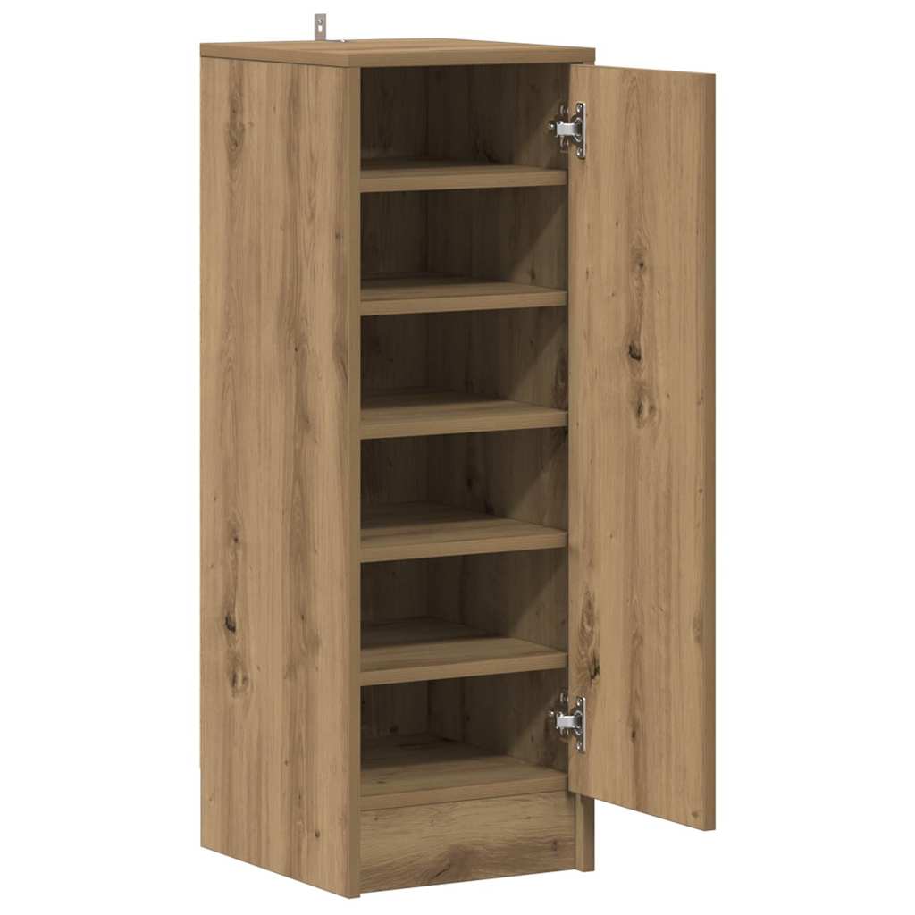vidaXL Shoe Cabinet 32 x 35 x 92 cm Artisan Oak 4