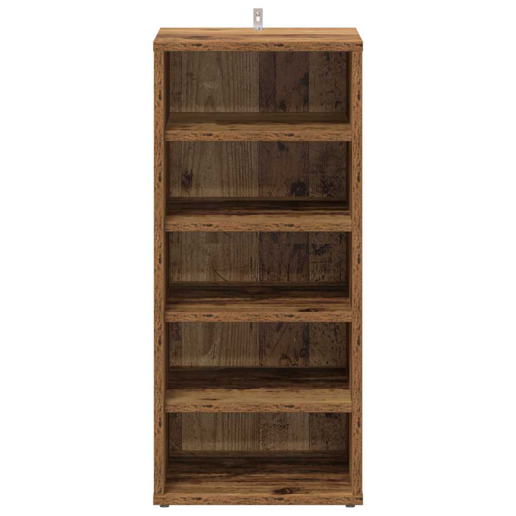 vidaXL Shoe Cabinet 32 x 35 x 70 cm Old Wood 4
