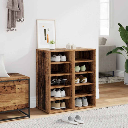vidaXL Shoe Cabinet 32 x 35 x 70 cm Old Wood 1