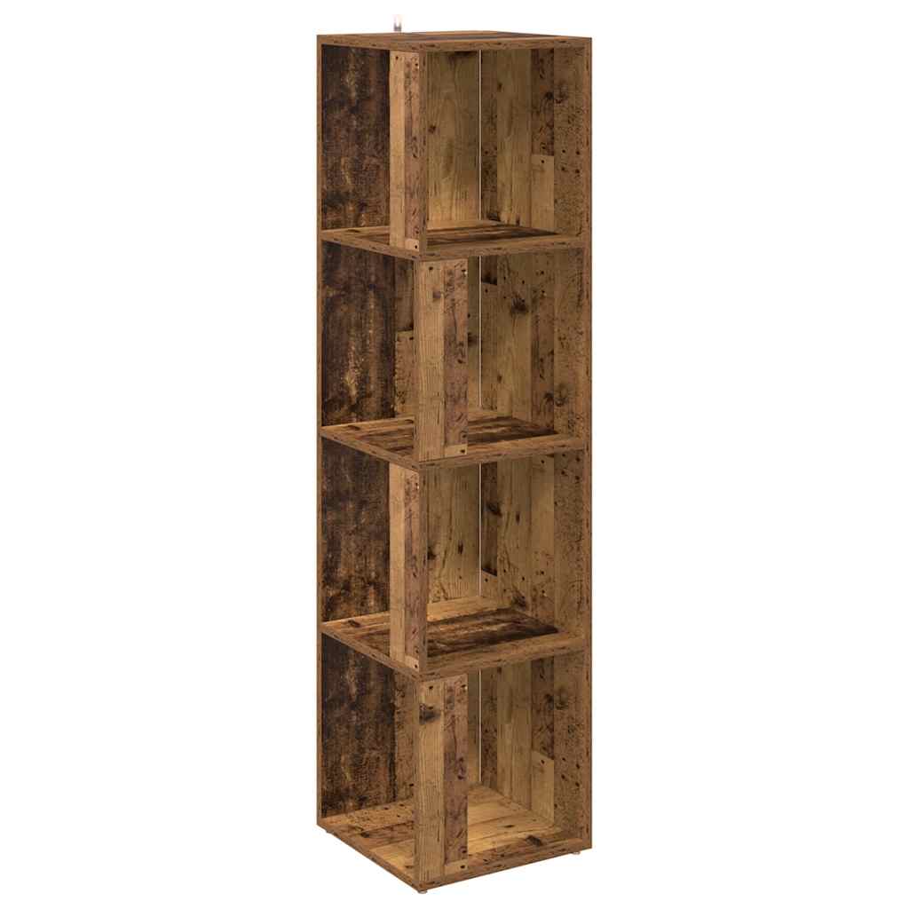 vidaXL Corner Cabinet Old Wood 33x33x132 cm Engineered Wood 2