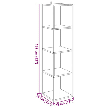 vidaXL Corner Cabinet Old Wood 33x33x132 cm Engineered Wood 6