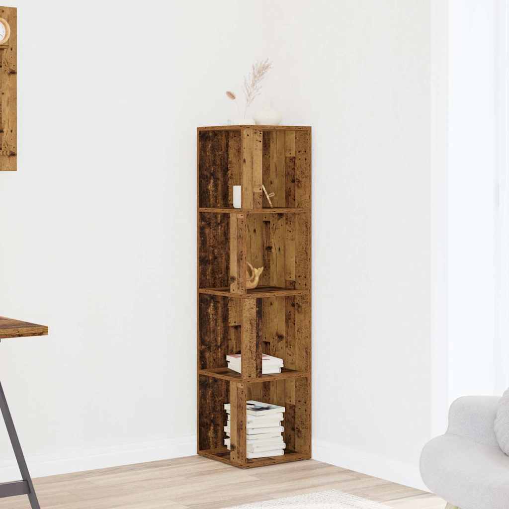 vidaXL Corner Cabinet Old Wood 33x33x132 cm Engineered Wood 1