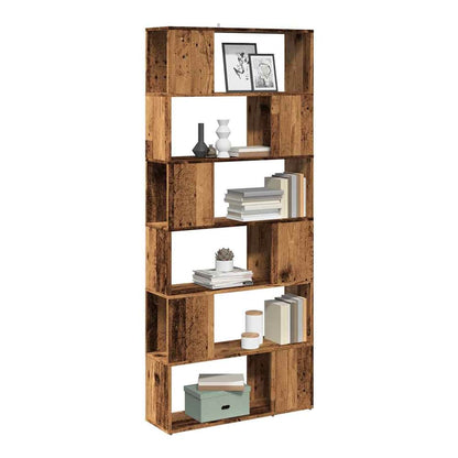 Book Cabinet Room Divider 80x24x186 cm Engineered Wood Old wood