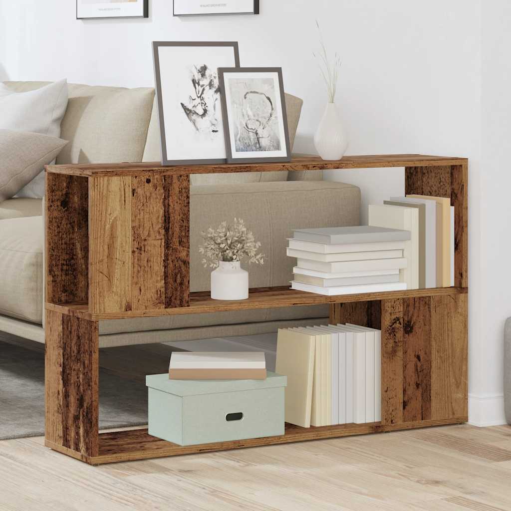 vidaXL Book Cabinet Old Wood 100x24x63 cm Engineered Wood 3