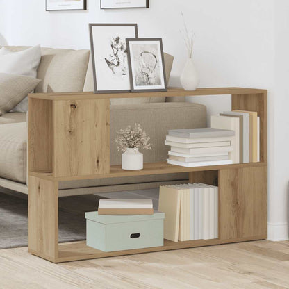 vidaXL Book Cabinet Artisian Oak 100x24x63 cm Engineered Wood 3