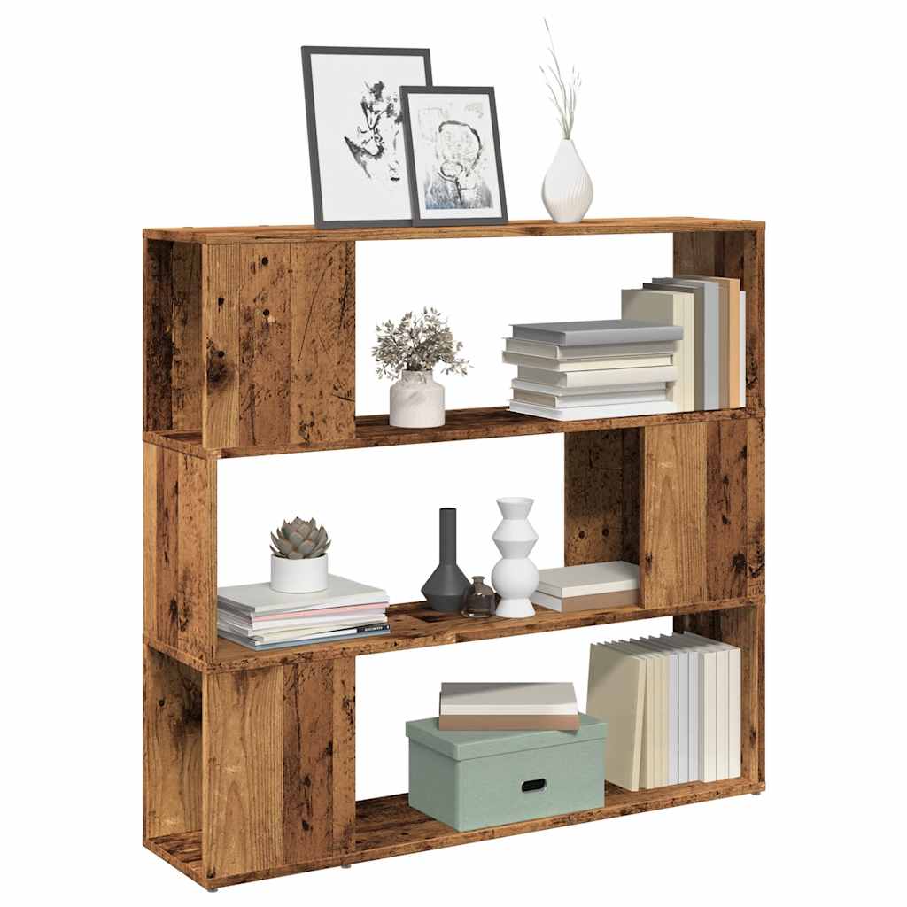 vidaXL Book Cabinet/Room Divider Old Wood 100x24x94 cm 1