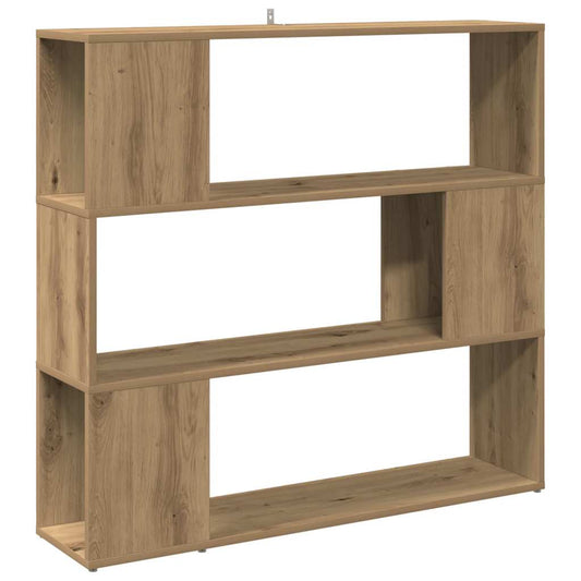 The back of the book cabinet and room divider showing its construction