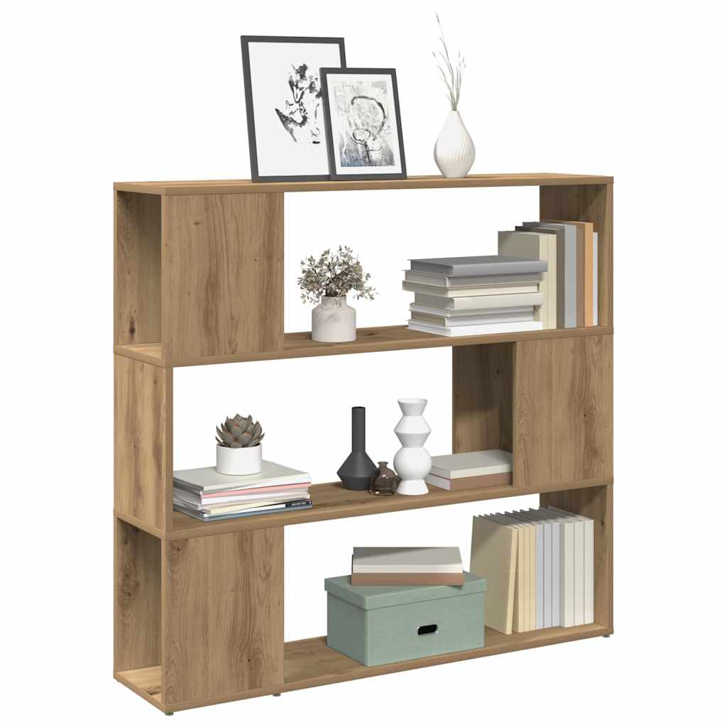 vidaXL Book Cabinet/Room Divider Artisan Oak 100x24x94 cm 1