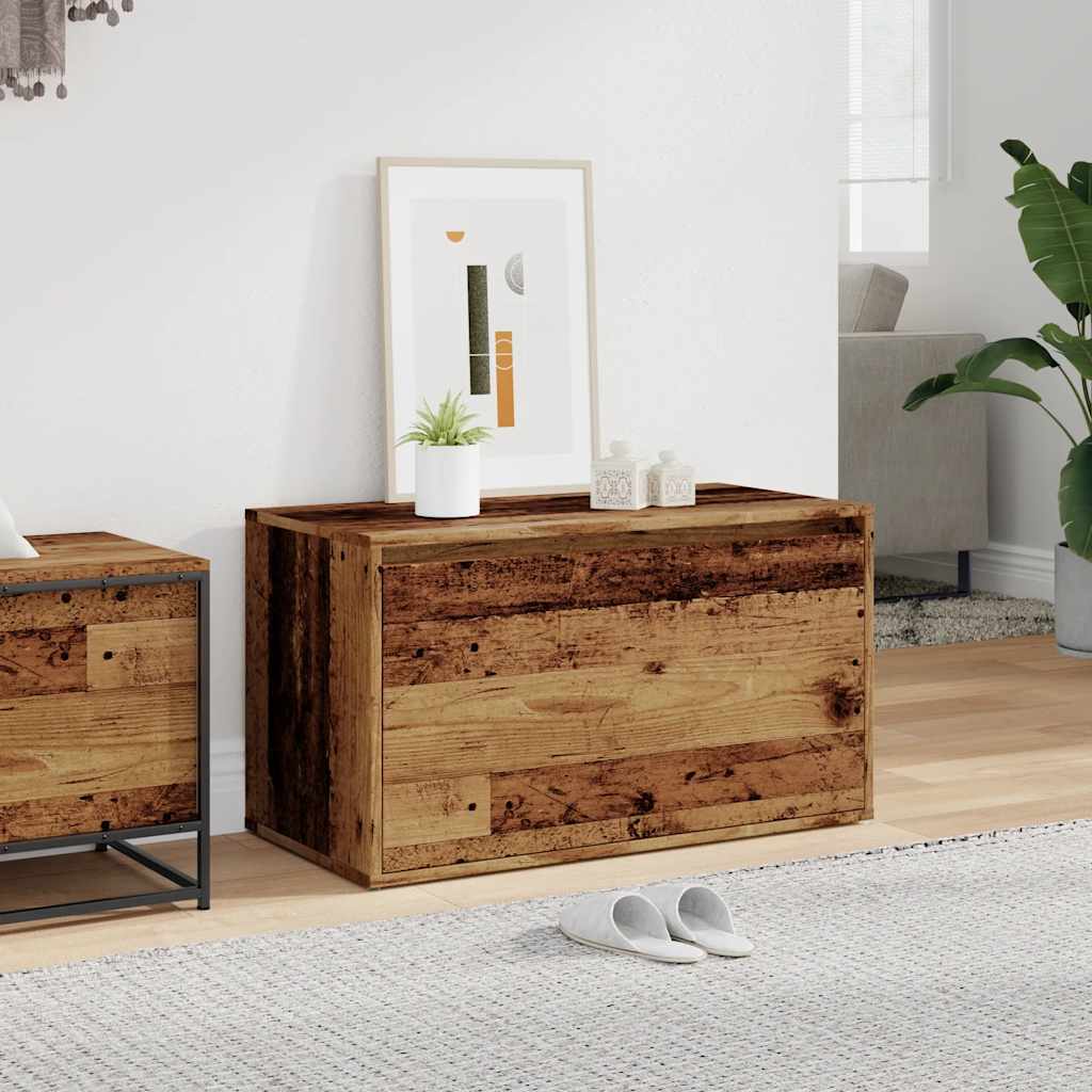 vidaXL Hall Bench 80x40x45 cm Old Wood Engineered Wood 3