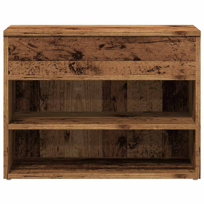 vidaXL Shoe Bench Old Wood 60x30x45 cm Engineered Wood 4