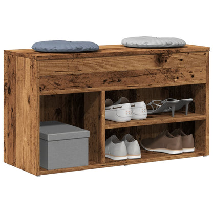 vidaXL Shoe Bench Old Wood 80x30x45 cm Engineered Wood 1