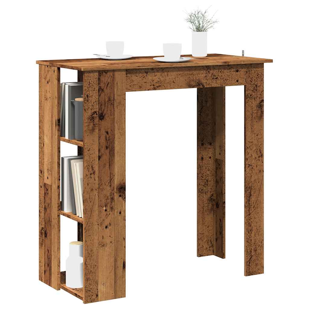 vidaXL Bar Table with Shelf 102x50x103.5 cm Engineered Wood