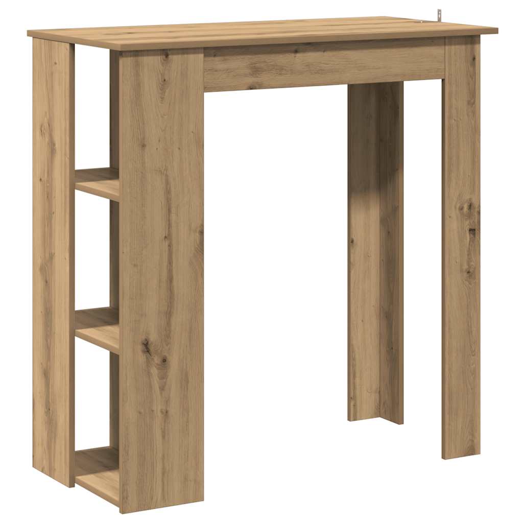 vidaXL Bar Table with Shelf Artisan Oak 102x50x103.5 cm Engineered Wood 2