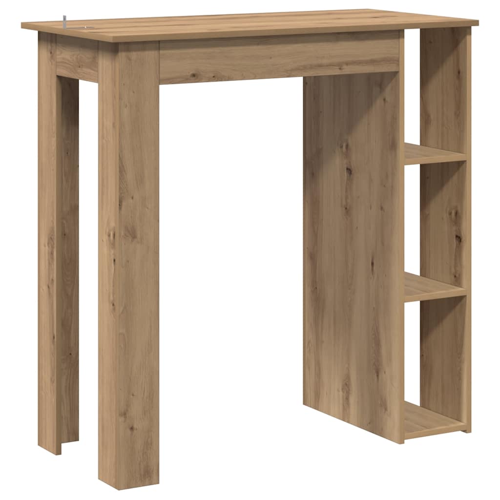 vidaXL Bar Table with Shelf Artisan Oak 102x50x103.5 cm Engineered Wood 6