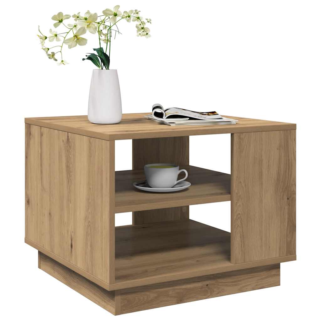 vidaXL Coffee Table Artisan Oak 55x55x42 cm Engineered Wood 3
