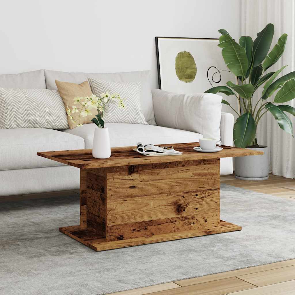 vidaXL Coffee Table Old Wood 102x55,5x40 cm Engineered Wood 3