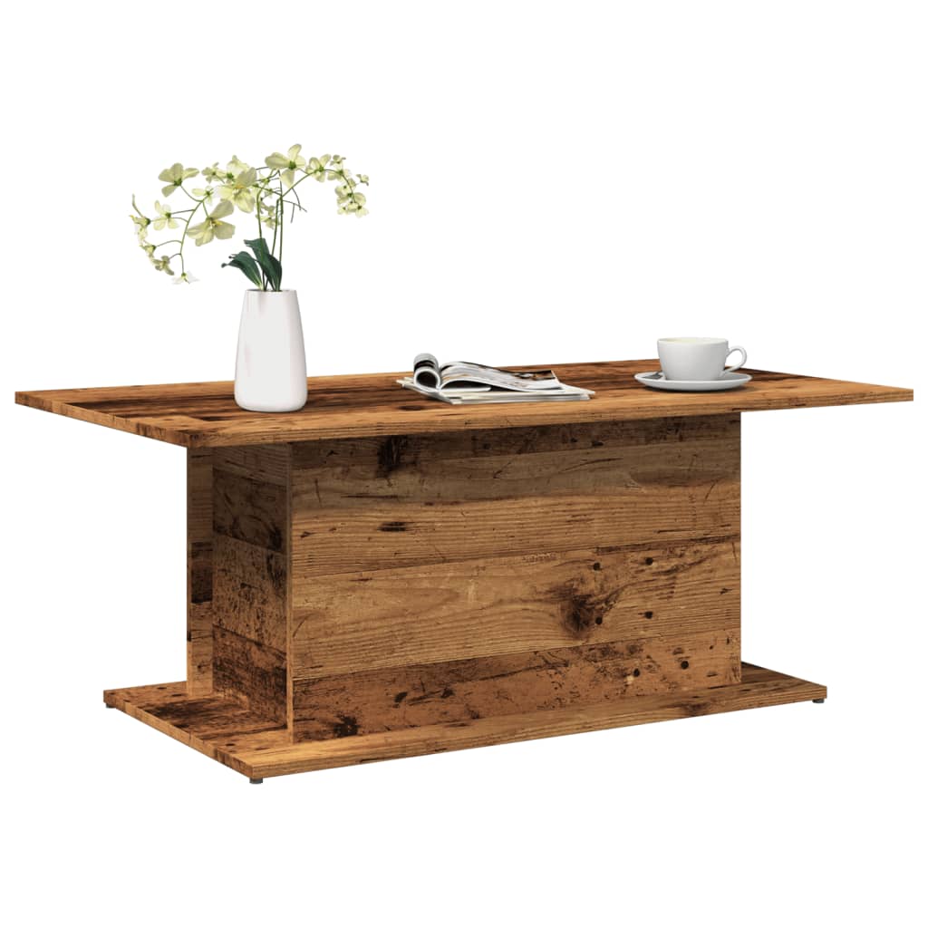 vidaXL Coffee Table Old Wood 102x55,5x40 cm Engineered Wood 1
