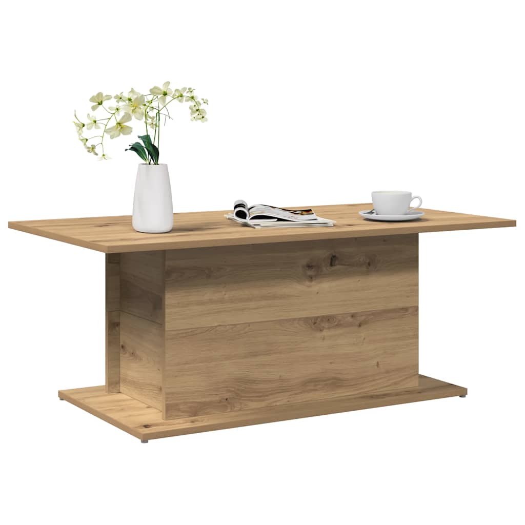 vidaXL Coffee Table Artisan Oak 102x55,5x40 cm Engineered Wood 3