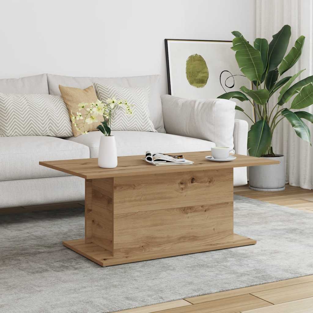 vidaXL Coffee Table Artisan Oak 102x55,5x40 cm Engineered Wood 1