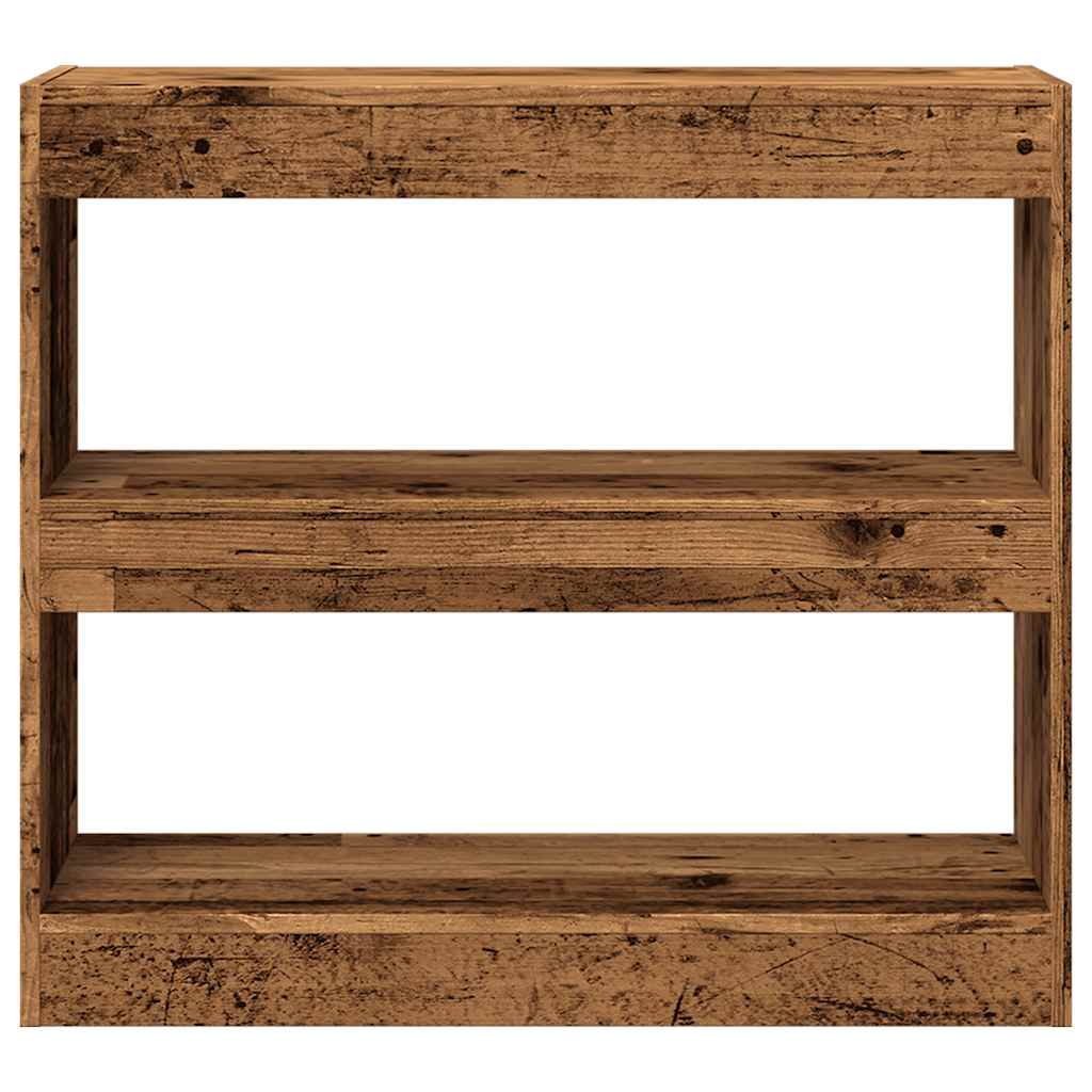 vidaXL Book Cabinet/Room Divider Old Wood 80x30x72 cm 4