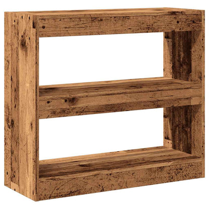 vidaXL Book Cabinet/Room Divider Old Wood 80x30x72 cm 5