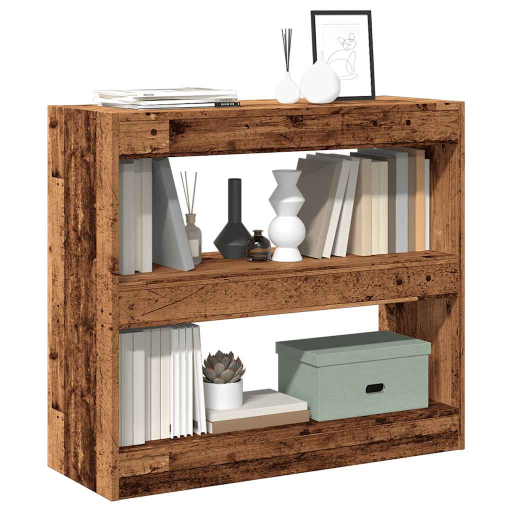 vidaXL Book Cabinet/Room Divider Old Wood 80x30x72 cm 1
