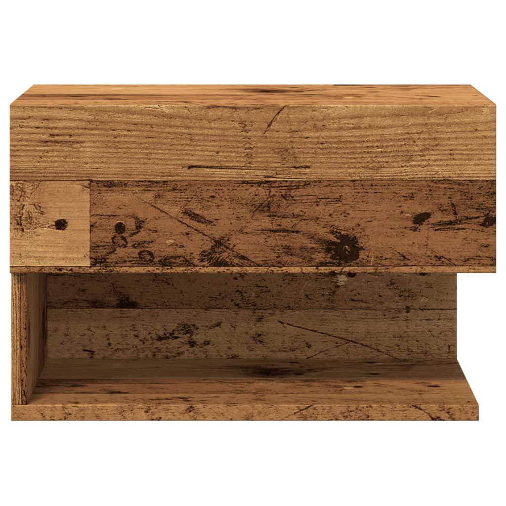 vidaXL Wall-mounted Bedside Cabinets 2 pcs Old Wood 5