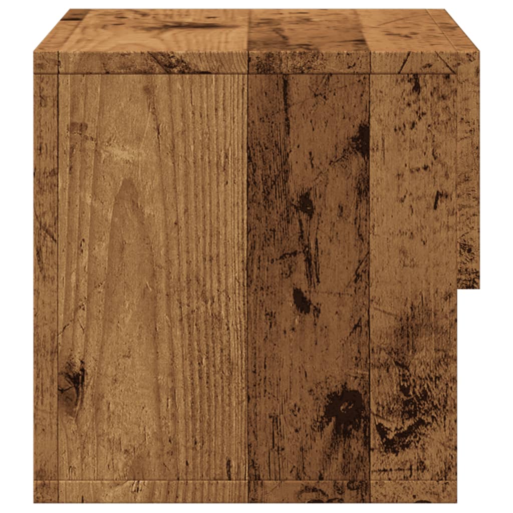 vidaXL Wall-mounted Bedside Cabinets 2 pcs Old Wood 6