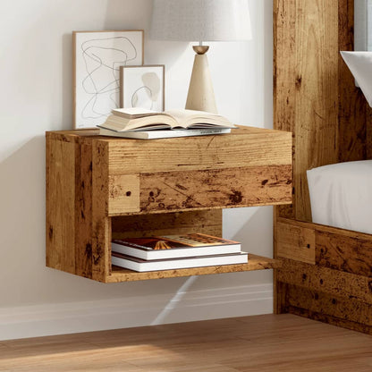 vidaXL Wall-mounted Bedside Cabinets 2 pcs Old Wood 1