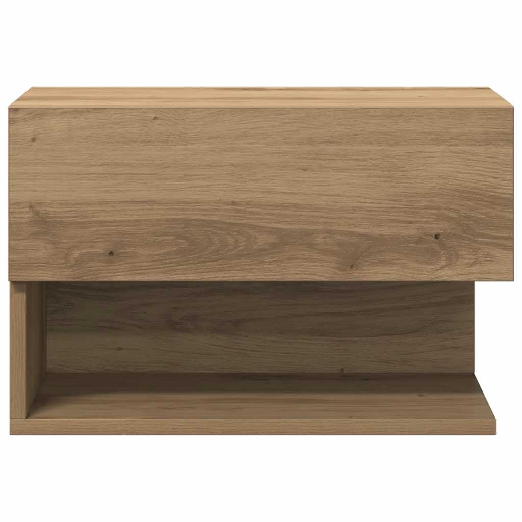 vidaXL Wall-mounted Bedside Cabinet Artisian Oak 5