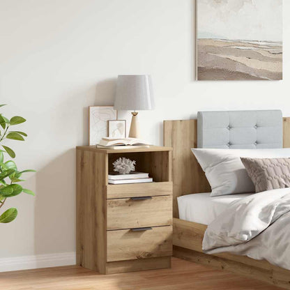 vidaXL Bedside Cabinet Artisan Oak 40x36x65 cm Engineered Wood 3