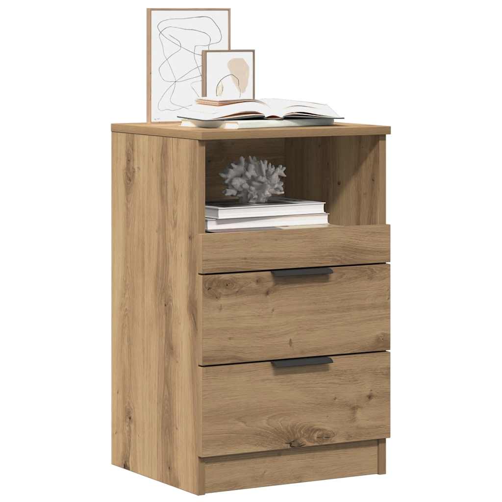 vidaXL Bedside Cabinet Artisan Oak 40x36x65 cm Engineered Wood 4