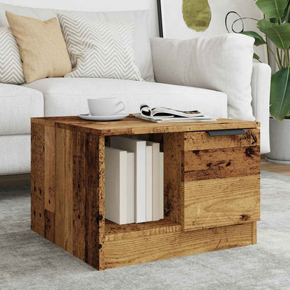 vidaXL Coffee Table Old Wood 50x50x36 cm Engineered Wood 4