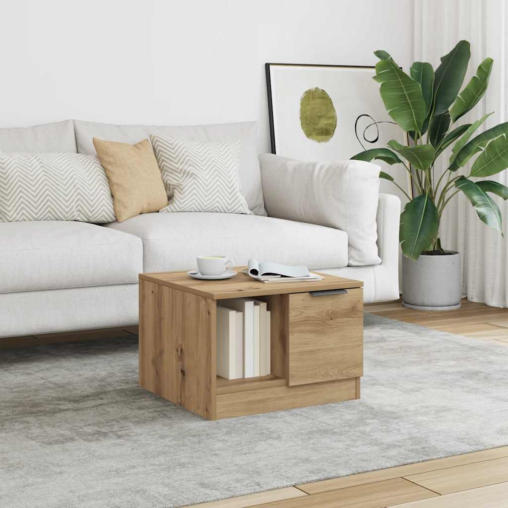 vidaXL Coffee Table Artisan Oak 50x50x36 cm Engineered Wood 3