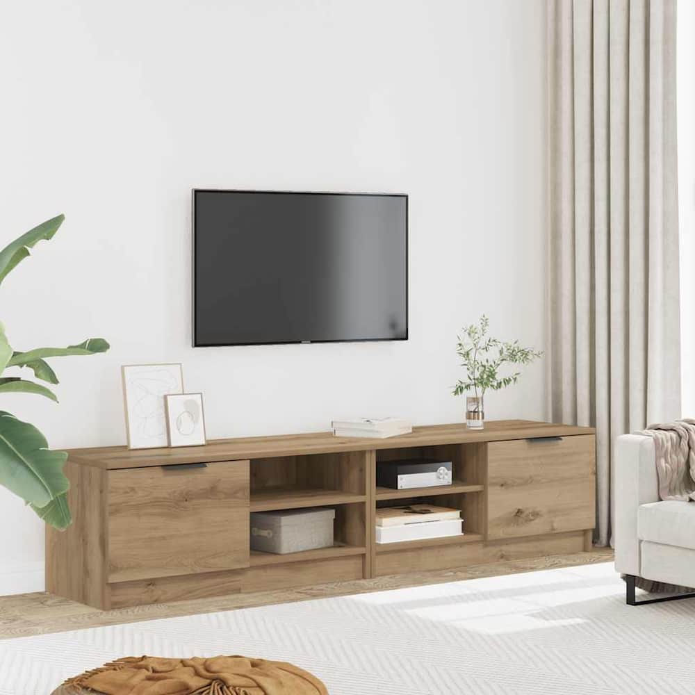 TV Cabinet Set 80x35x36.5 cm Engineered Wood 2 pcs Artisan oak