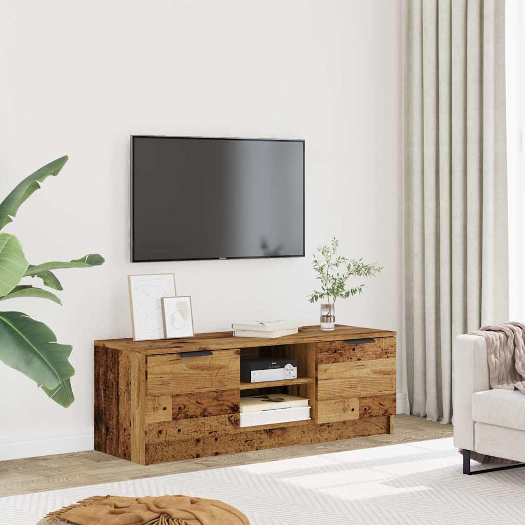 vidaXL TV Cabinet Old Wood 102x35x36.5 cm Engineered Wood 3
