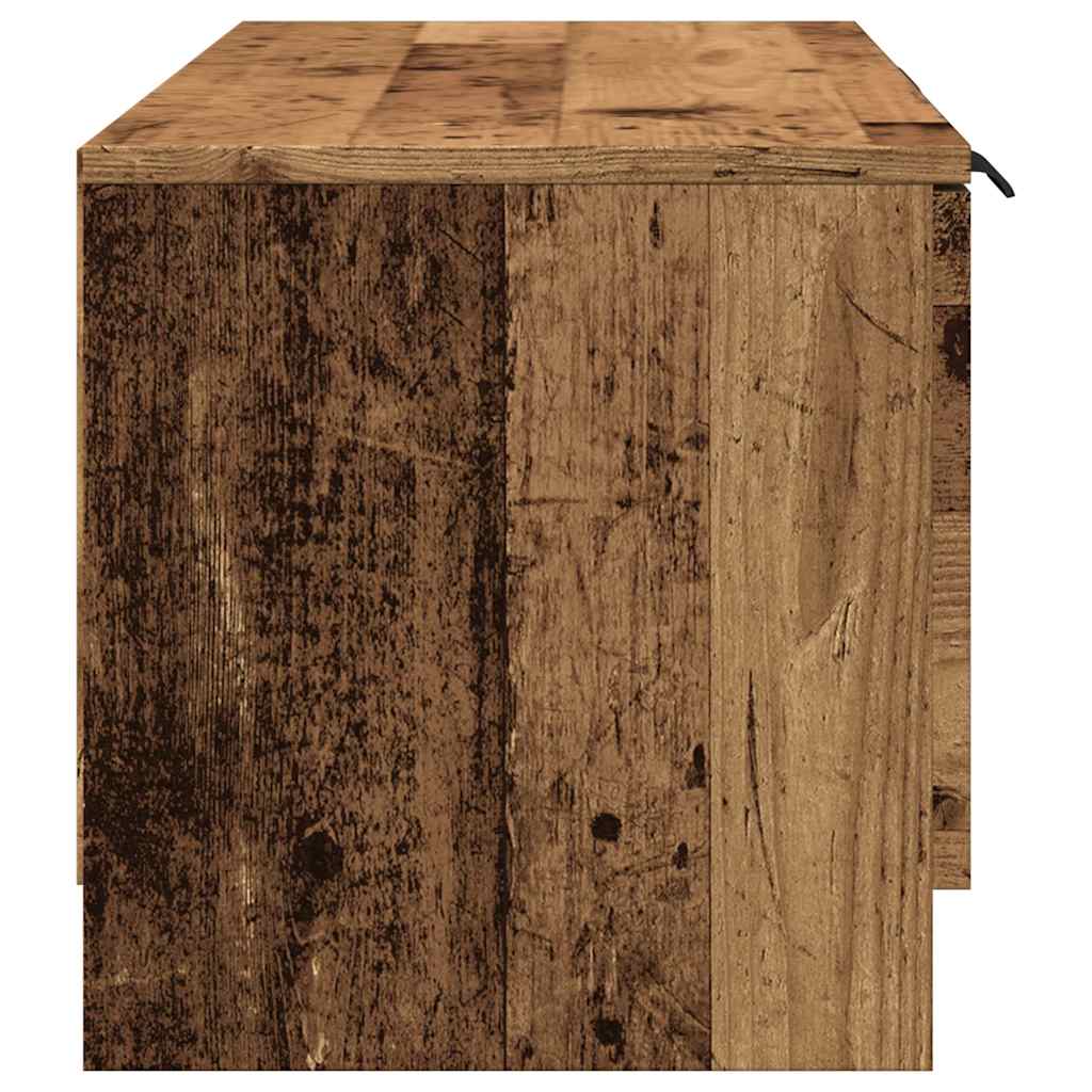 vidaXL TV Cabinet Old Wood 102x35x36.5 cm Engineered Wood 5