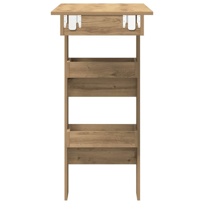 vidaXL Wall Bar Table Artisan Oak 102x45x103.5 cm Engineered Wood 4