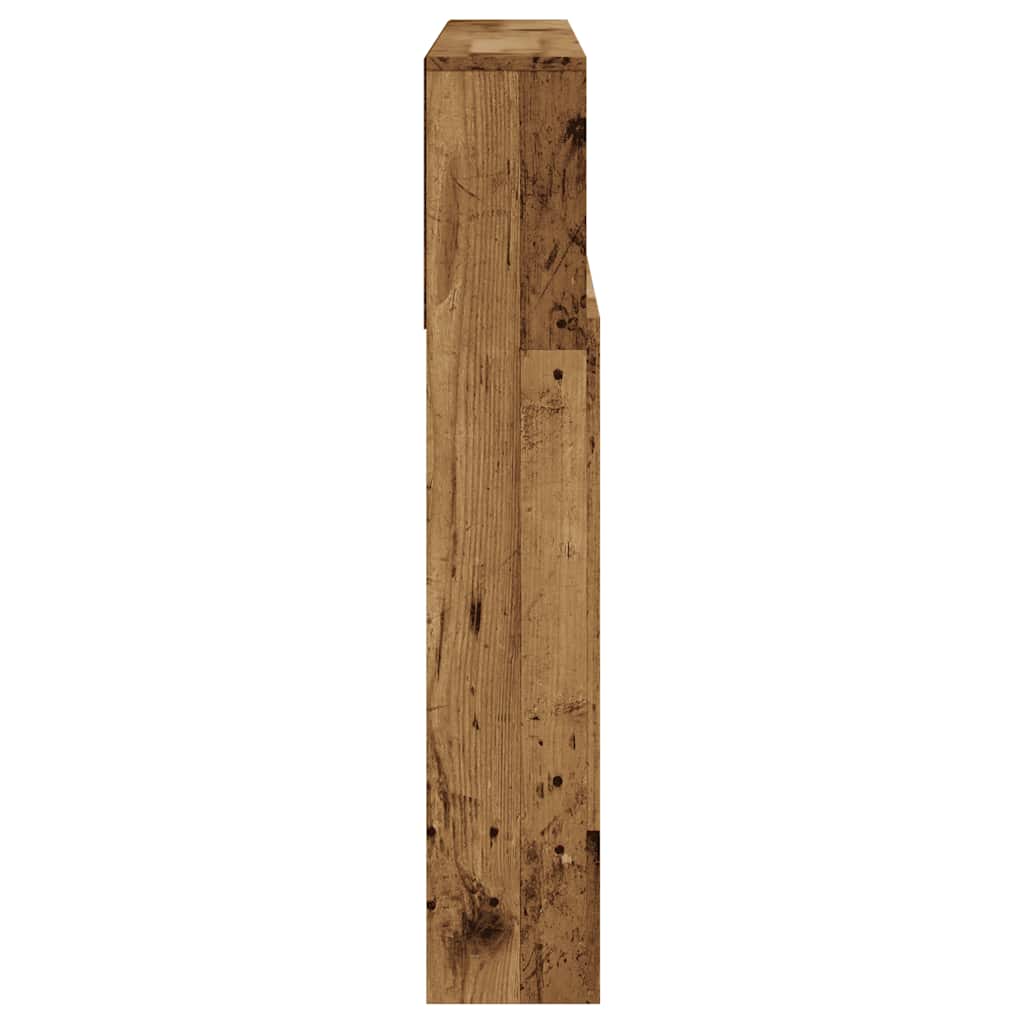 vidaXL Headboard Cabinet Old Wood 120x19x103.5 cm Engineered Wood 5