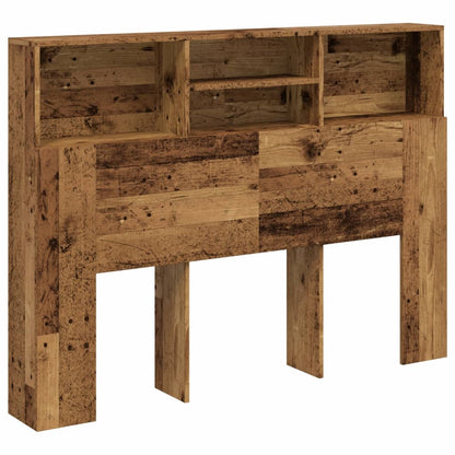 vidaXL Headboard Cabinet Old Wood 140x19x103.5 cm 2