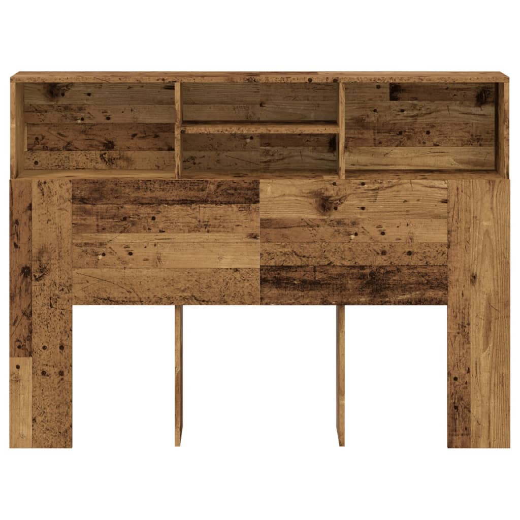 vidaXL Headboard Cabinet Old Wood 140x19x103.5 cm 4