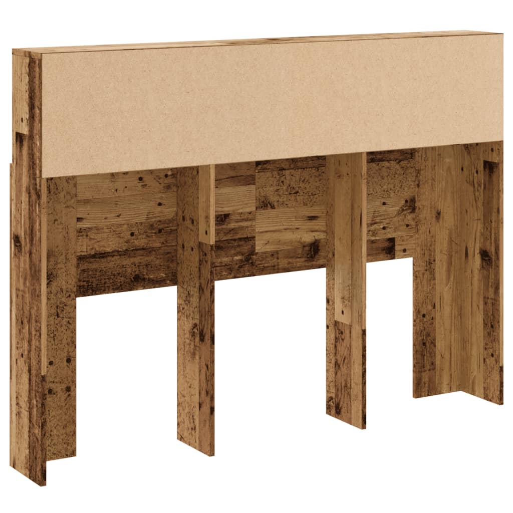 vidaXL Headboard Cabinet Old Wood 140x19x103.5 cm 6