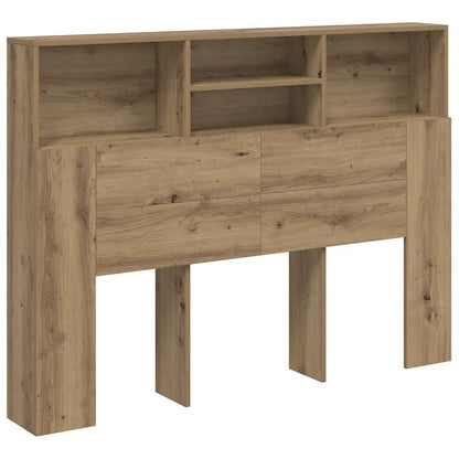 vidaXL Headboard Cabinet Artisan Oak 140x19x103.5 cm 2