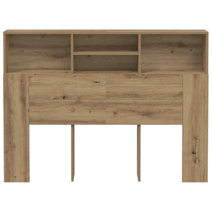 vidaXL Headboard Cabinet Artisan Oak 140x19x103.5 cm 4