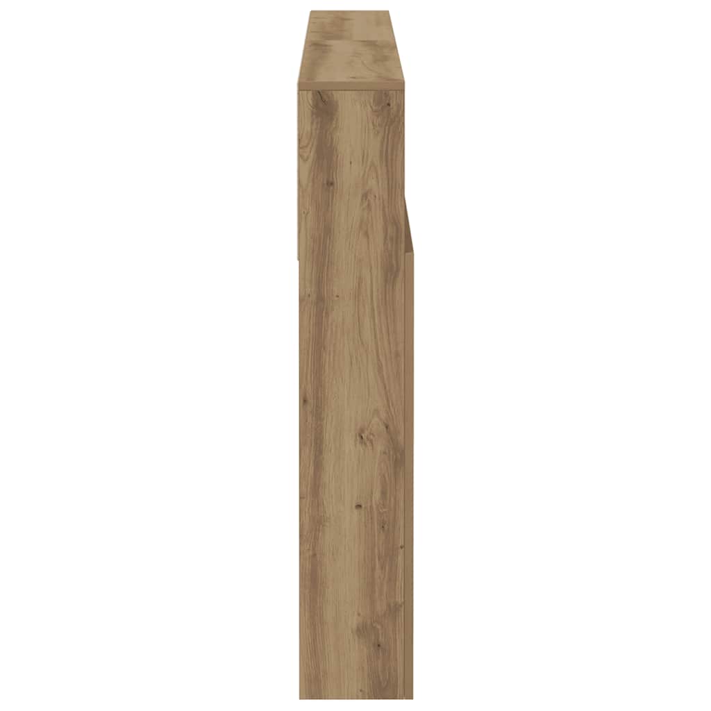 vidaXL Headboard Cabinet Artisan Oak 140x19x103.5 cm 5