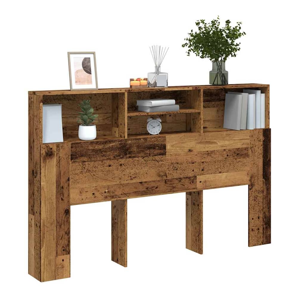Headboard Cabinet 160x19x103.5 cm Old wood