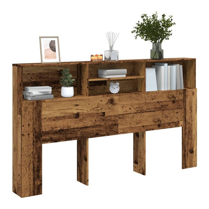 Headboard Cabinet 180x19x103.5 cm Old wood